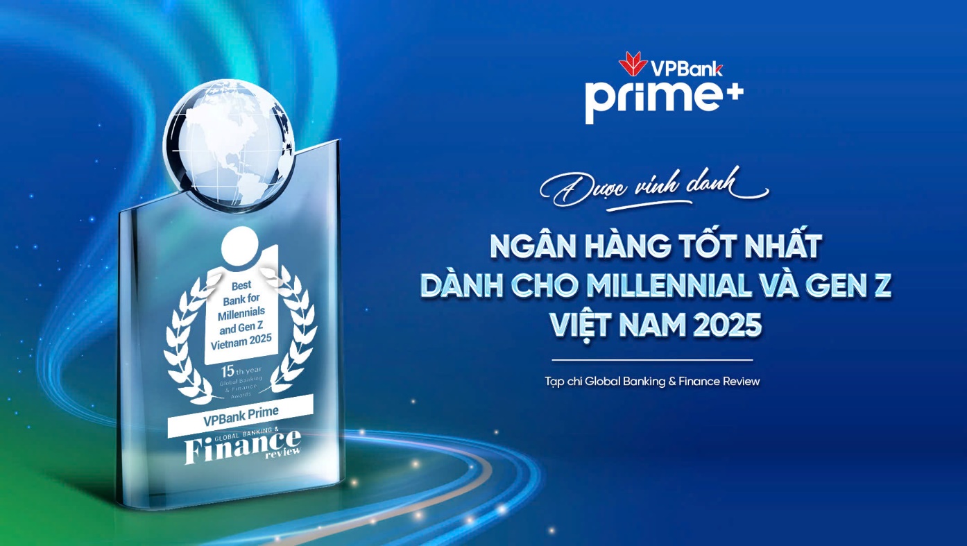 Giải thưởng“Ngân hàng tốt nhất dành cho Millennial và Gen Z Việt Nam 2025” do GBFR trao tặng VPBank.