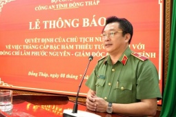 Giám đốc Công an Đồng Tháp được thăng hàm lên Thiếu tướng