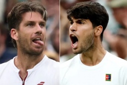 Trực tiếp tennis Norrie - Alcaraz: "Tiểu Nadal" dè chừng chiêu trò của đối thủ (Wimbledon)