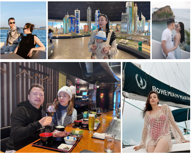 Phương Oanh có cuộc sống giàu có với những chuyến đi du lịch khắp nơi trên thế giới. Cuộc sống của nữ chính "Hương vị tình thân" khiến nhiều người ao ước.