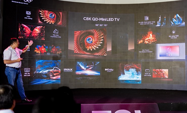 Nhiều tính năng tiên tiến trên dòng TV QD-Mini LED C8K.