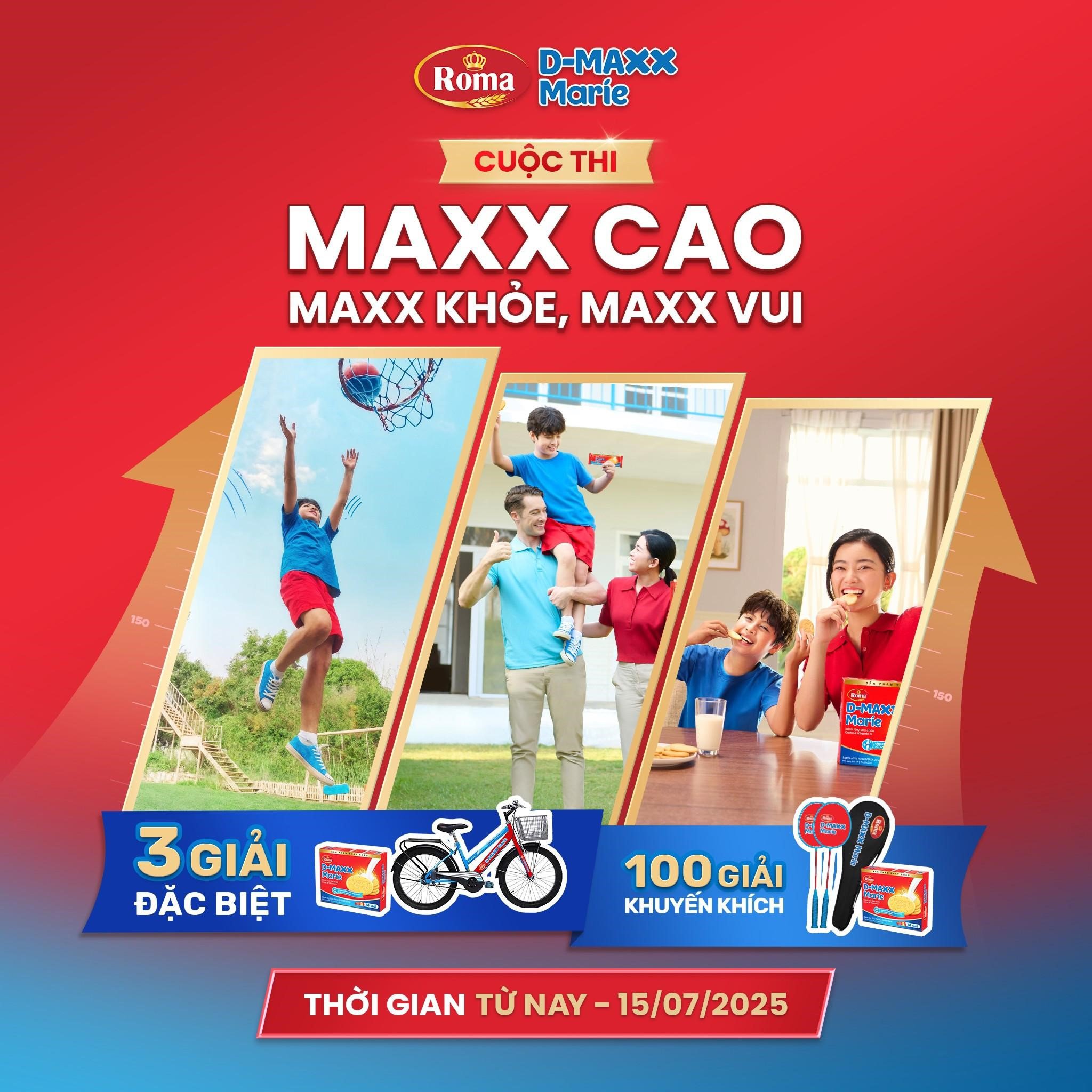 Cuộc thi “MAXX Cao, MAXX Khỏe, MAXX Vui” là sân chơi để&nbsp;gia đình đồng hành cùng con trên hành trình khôn lớn .