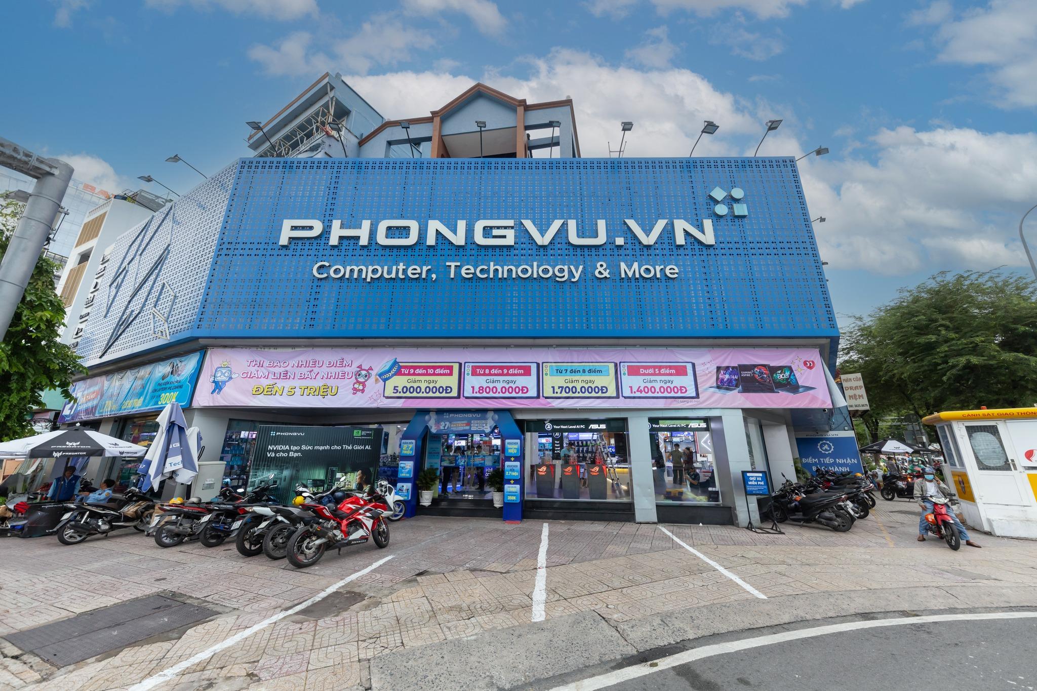 Hệ thống showroom Phong Vũ kéo dài từ Bắc đến Nam