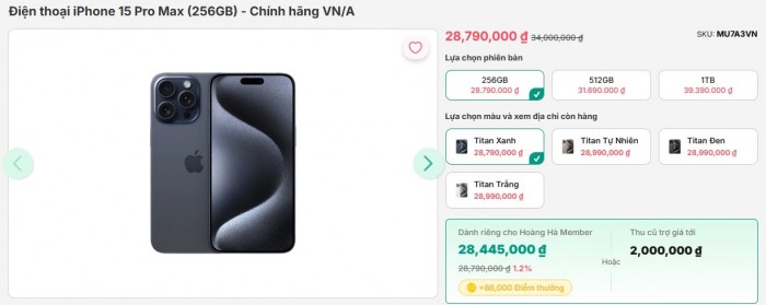 Giá iPhone 14 Pro Max, iPhone 15 Pro Max, iPhone 16 Pro Max mới nhất giảm sốc, rẻ chưa từng có, cực dễ mua dù iPhone 17 sắp ra - 5