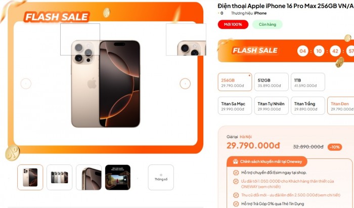 Giá iPhone 14 Pro Max, iPhone 15 Pro Max, iPhone 16 Pro Max mới nhất giảm sốc, rẻ chưa từng có, cực dễ mua dù iPhone 17 sắp ra - 9