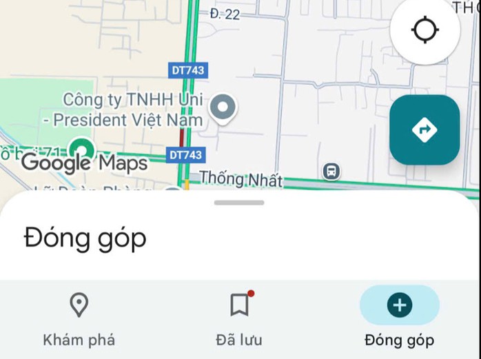 Trên điện thoại, chọn biểu tượng đóng góp trên Google Maps để xem nội dung đã đóng góp và xóa