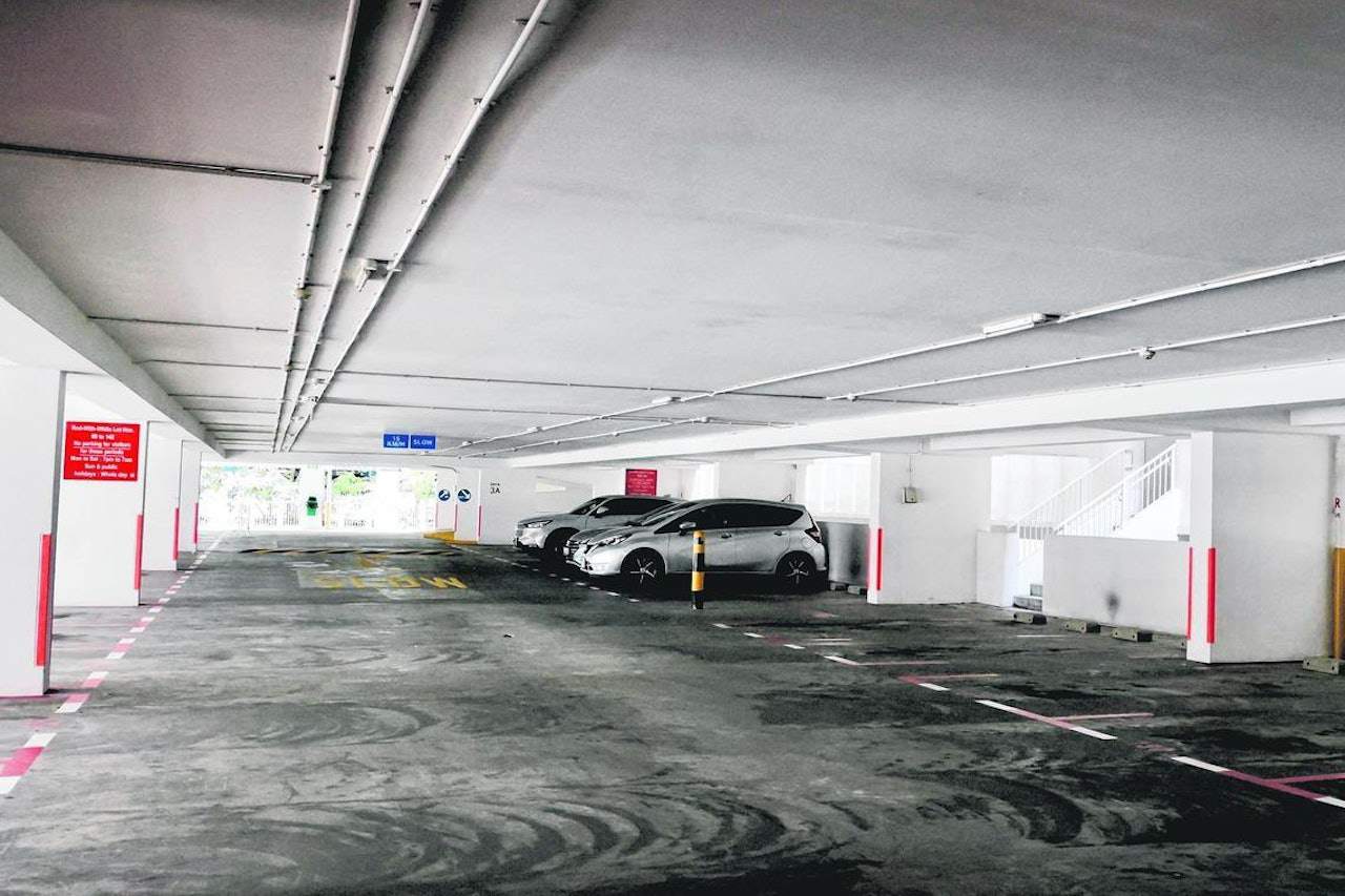 Bãi xe nơi xảy ra sự việc.