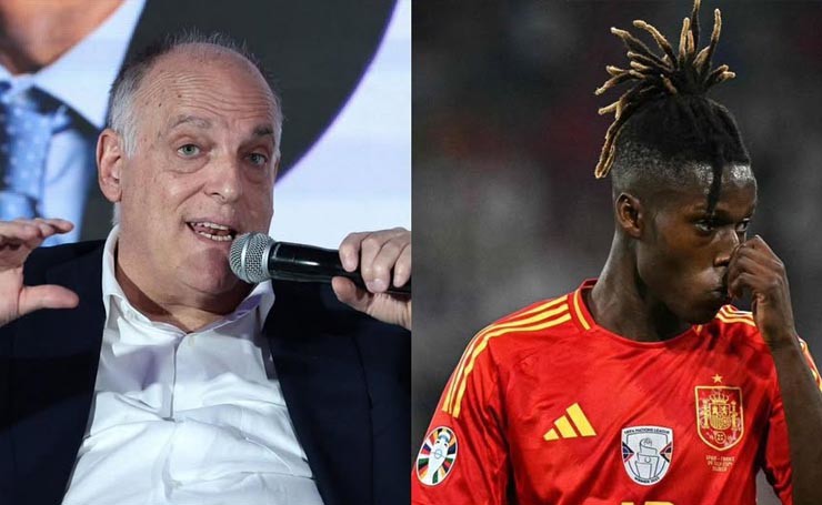 Javier Tebas bị tố ngăn cản Barcelona mua Nico Williams