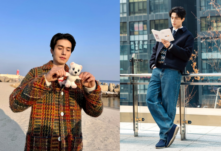Tài tử ở hậu trường dự án Bảo hiểm ly hôn, hồi tháng 3. Theo News 1, Lee Dong Wook được lòng đồng nghiệp lẫn khán giả nhờ lịch thiệp, thân thiện, hài hước. Trên phim trường, anh thường chọc cười bạn diễn, mời nhân viên trong đoàn ăn uống. Ảnh: Instagram Leedongwook_official, Kingkong by Starship