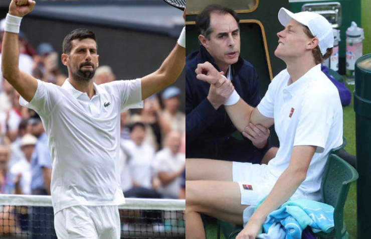 Djokovic gặp cú ngã ở tứ kết và Sinner cũng bị đau nhẹ, họ đều gặp vấn đề với chấn thương trước trận bán kết Wimbledon