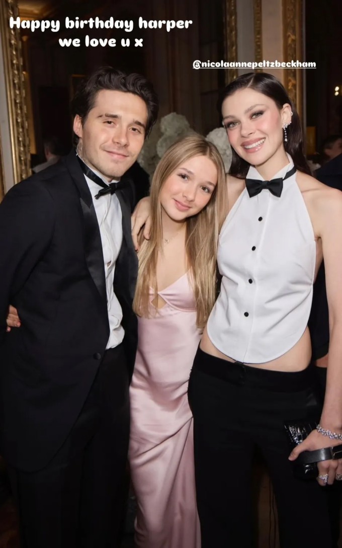 Brooklyn Beckham chúc mừng sinh nhật em gái Harper. Ảnh: Instagram