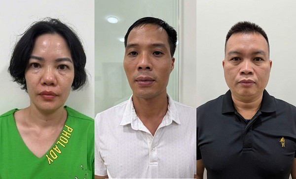Hương và 2 đối tượng Tâm, Ngôi. Ảnh CAHN.