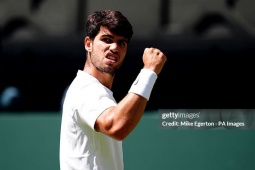 Video tennis Fritz - Alcaraz: Tie-break định đoạt, giành vé chung kết (Wimbledon)