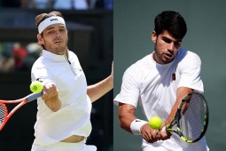 Trực tiếp tennis Fritz - Alcaraz: "Tiểu Nadal" giành break point set 3 (Wimbledon)