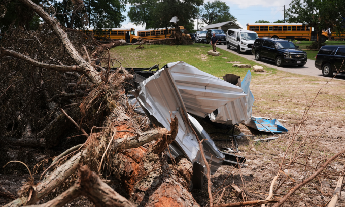 Cảnh đổ nát do lũ lụt tại Kerrville, Texas hôm 11/7. Ảnh: AP