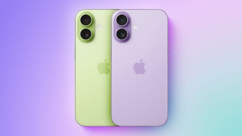 ‌iPhone 17‌ có thể có phiên bản màu xanh lá cây và tím