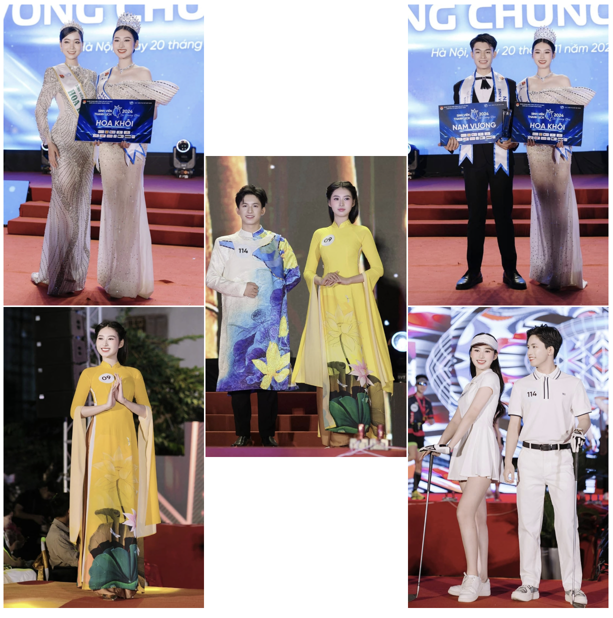 Trâm Anh trong một số cuộc thi trước đây.