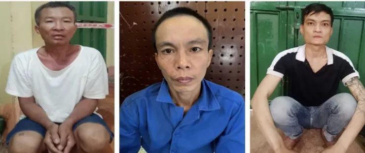 Ba nghi can bị bắt vì mua bán ma túy trái phép. Ảnh: CA