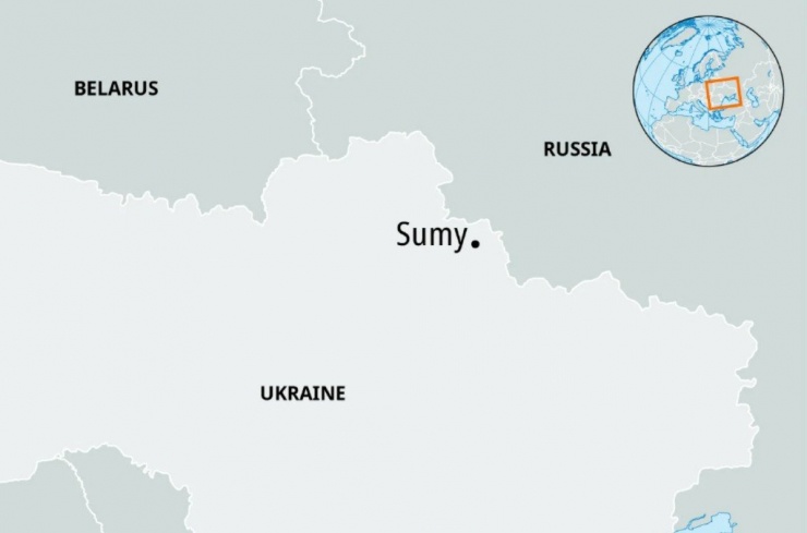 Tỉnh Sumy nằm trên biên giới Nga - Ukraine. (Ảnh: Britannica)