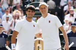 Trực tiếp tennis Sinner - Alcaraz:  " Tiểu Nadal "  đòi lại break, set 1 hấp dẫn (Chung kết Wimbledon)