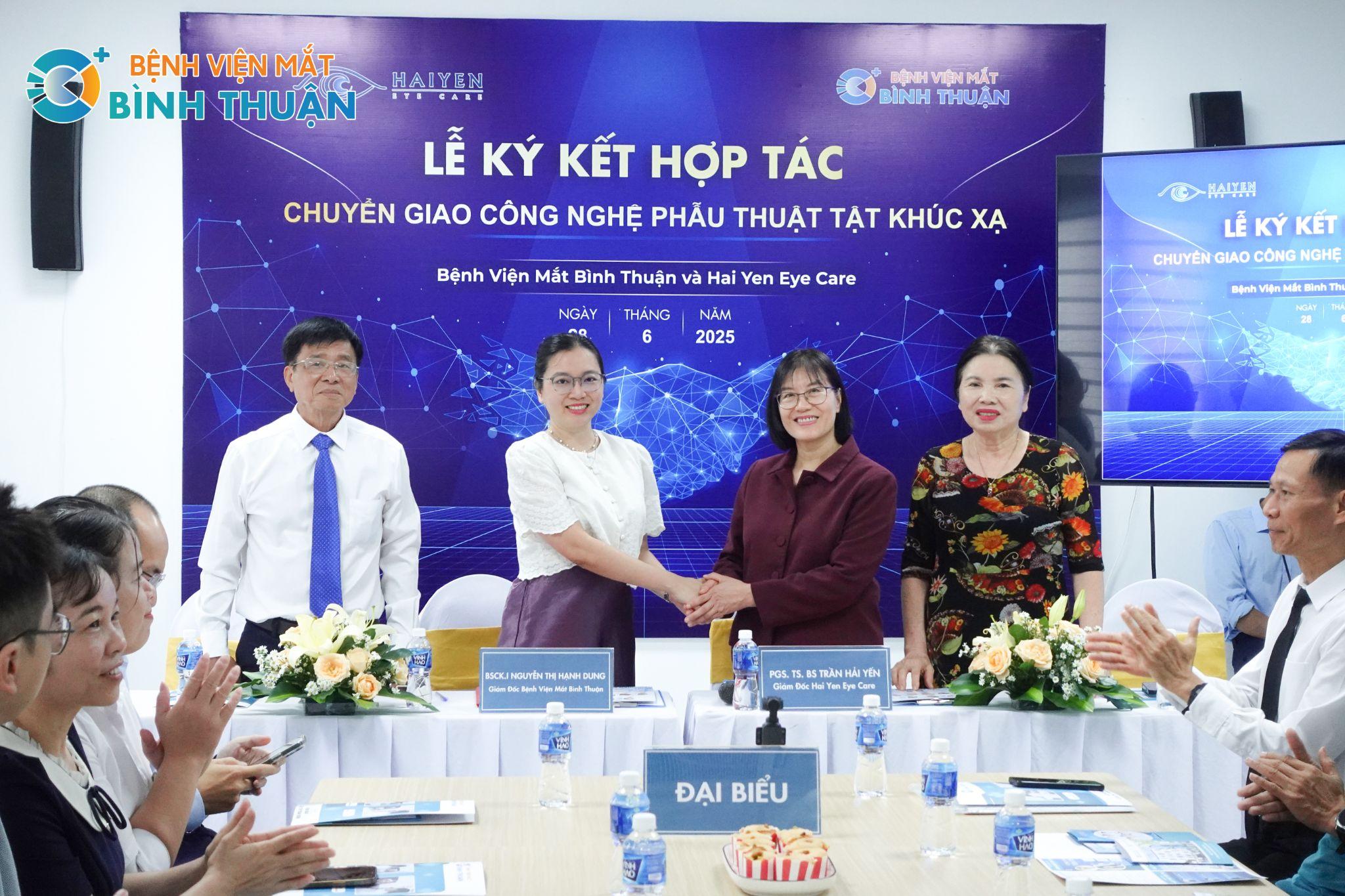 Bệnh Viện Mắt Bình Thuận chính thức ký kết hợp tác chiến lược với Viện Nghiên Cứu Và Đào Tạo Thị Giác Hải Yến.