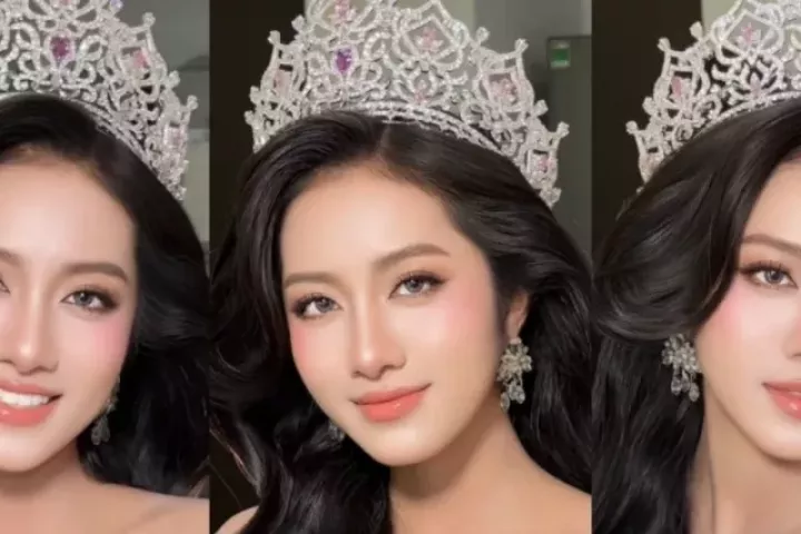 Hoa hậu Trúc Linh xinh như công chúa trong layout trang điểm ngọt ngào