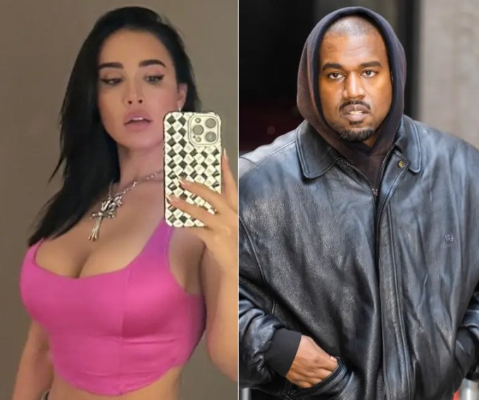 Lauren Pisciotta (trái) và Kanye West. Ảnh: Instagram, GC