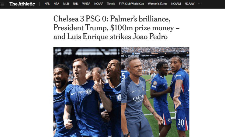 The Athletic:&nbsp;"Chelsea vô địch thế giới nhưng chưa phải đội bóng mạnh nhất"