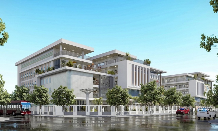 Phối cảnh trường Trung học phổ thông Đỗ Mười