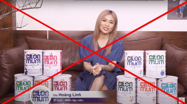 BTV Hoàng Linh trong video quảng cáo sữa Cilonmum.
