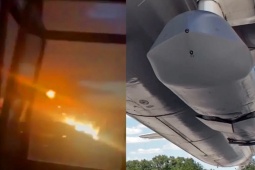 Video: Khoảnh khắc tên lửa hành trình Kh-101 của Nga phóng đạn chùm khi áp sát mục tiêu ở Ukraine