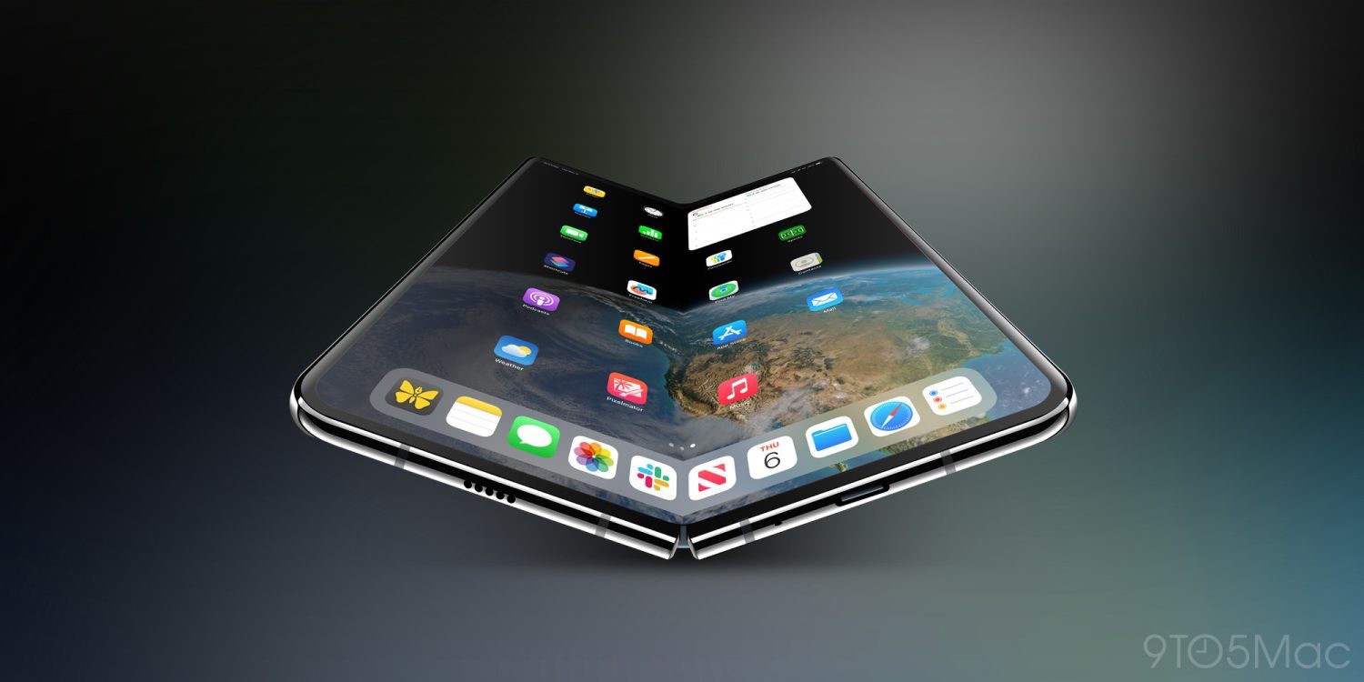 Hình ảnh concept&nbsp;mẫu iPhone màn hình gập của Apple