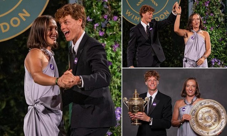 Sinner và Swiatek lần đầu tiên được nâng cúp Wimbledon