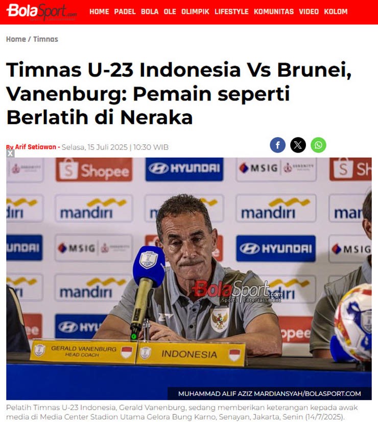 Báo Indonesia thừa nhận thời tiết nóng nực tại Jakarta có thể ảnh hưởng đến kết quả của trận đấu