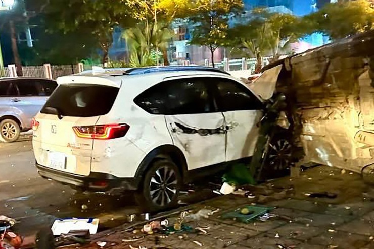 Hiện trường vụ tai nạn giao thông. Ảnh: M.N