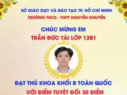 Bạn trẻ - Cuộc sống - Thủ khoa khối B toàn quốc nói 'không' với luyện thi, học thêm...