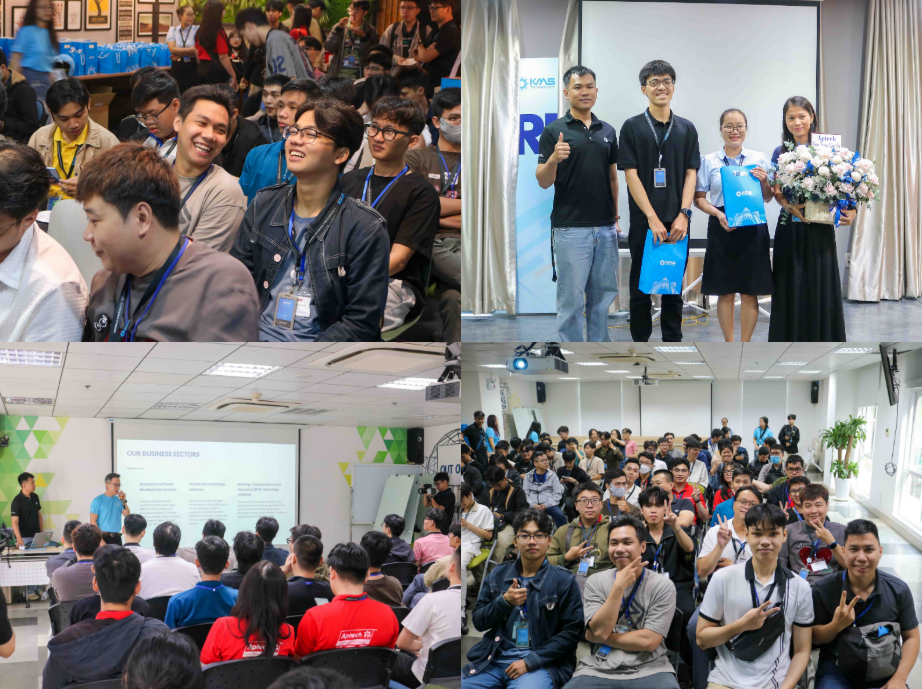 Sinh viên Aptech thuộc 2 cơ sở 35/6 Đường D5 (P.Thạnh Mỹ Tây) và 778/10 Nguyễn Kiệm (P. Đức Nhuận) tham gia IT TOUR 2025 tại KMS Technology