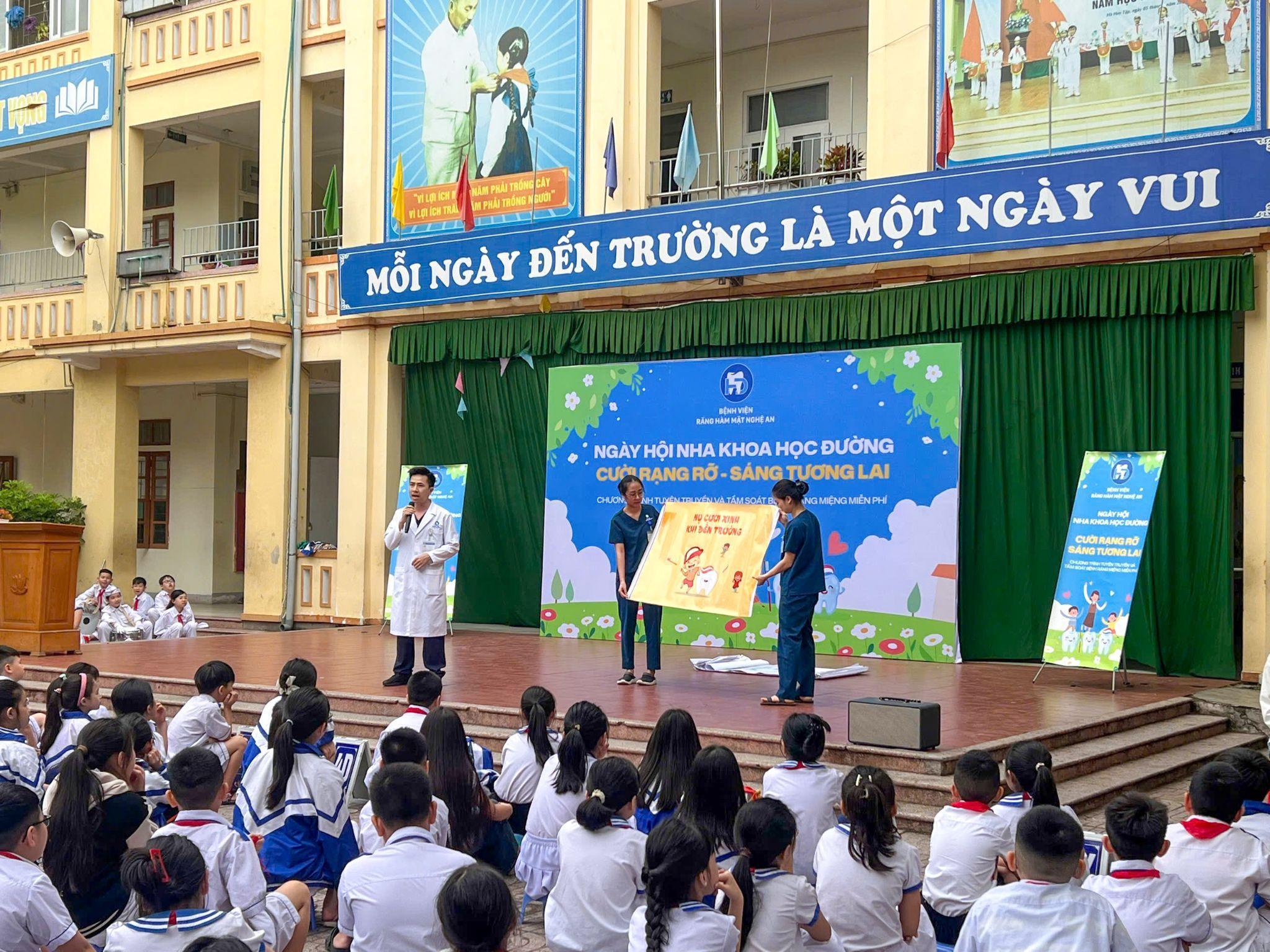 Công tác chăm sóc sức khỏe răng miệng cho học sinh Trường Hà Huy Tập 2, tỉnh Nghệ An