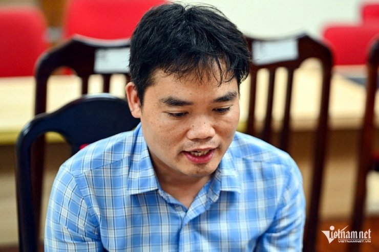 Lê Minh Giáp tại cơ quan công an.&nbsp;