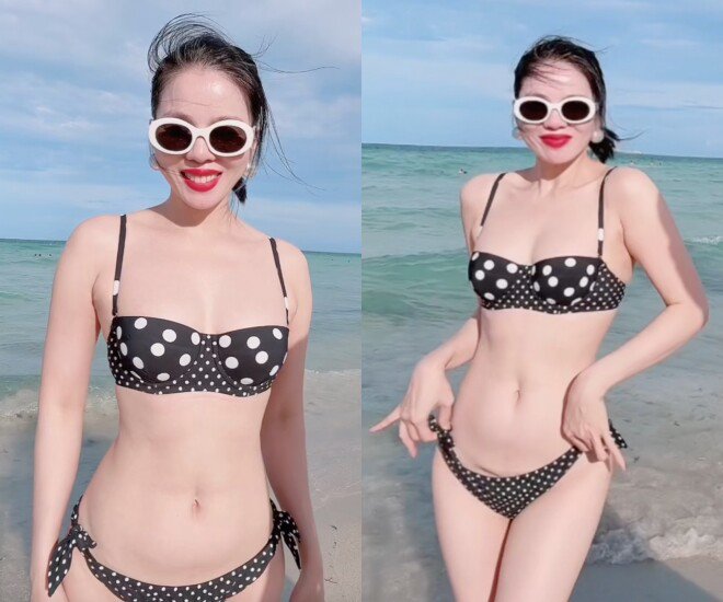 Lệ Quyên mặc bikini nhỏ xíu khoe vòng eo 59 cm khiến netizen "chao đảo", body bỏ quên tuổi tác là đây! - 1