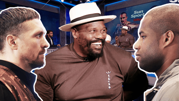 Chisora (giữa) "thổi lửa" để Dubois quyết tâm hơn trước trận đấu lớn sắp tới