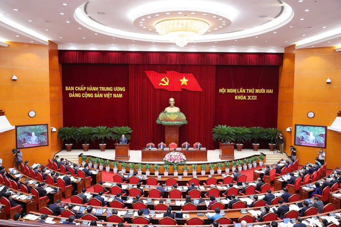Tổng Bí thư Tô Lâm phát biểu khai mạc Hội nghị lần thứ 12 Ban Chấp hành Trung ương Đảng khóa XIII (Hội nghị Trung ương 12). Ảnh: TTXVN