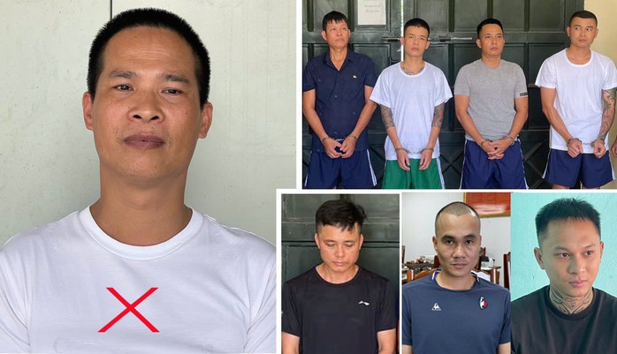Trùm giang hồ Ý "ẻng" và 7 "đàn em" bị bắt tạm giam. Ảnh: Công an Thanh Hóa