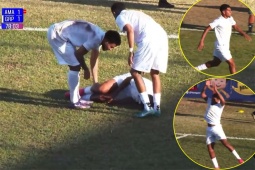 Cầu thủ ăn mừng như Ronaldo rồi chấn thương, thu hút hàng trăm nghìn lượt xem