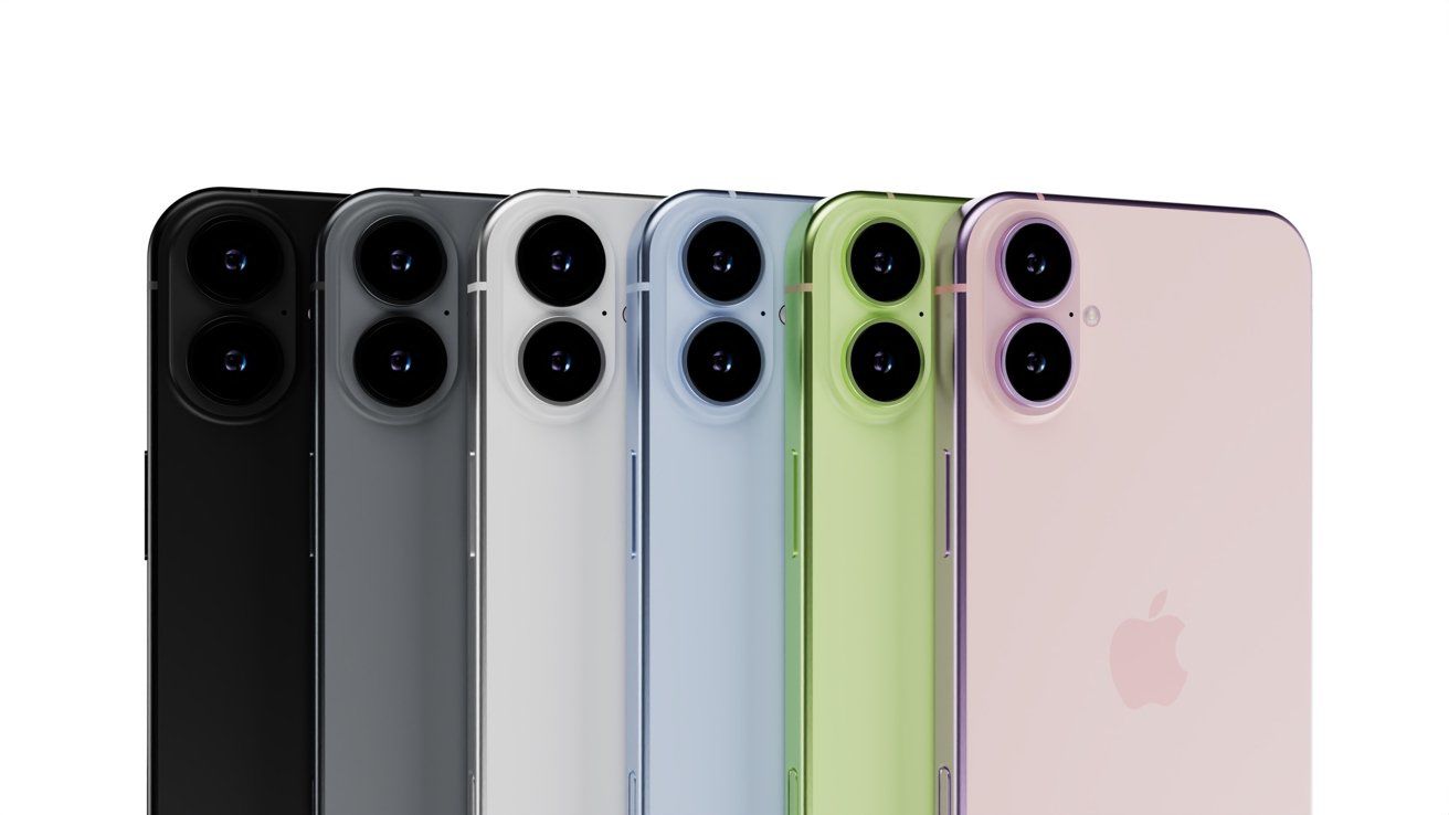 Ảnh render màu sắc của iPhone 17.