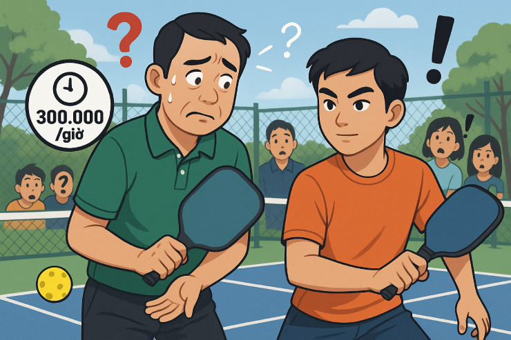 Scandal về trình của thầy kém hơn trò cũng đang gây sốt làng pickleball. Ảnh minh họa