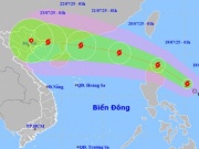 Áp thấp nhiệt đới mạnh lên thành bão WIPHA, khả năng vào Biển Đông đêm nay