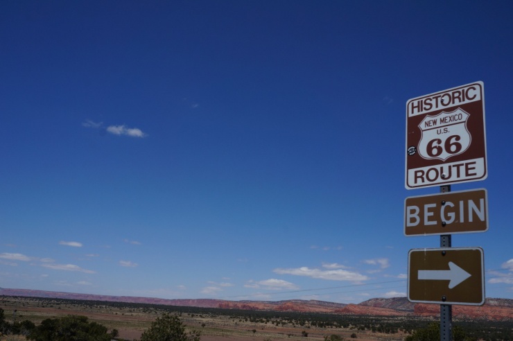 Biển báo Tuyến đường lịch sử 66 ở Albuquerque