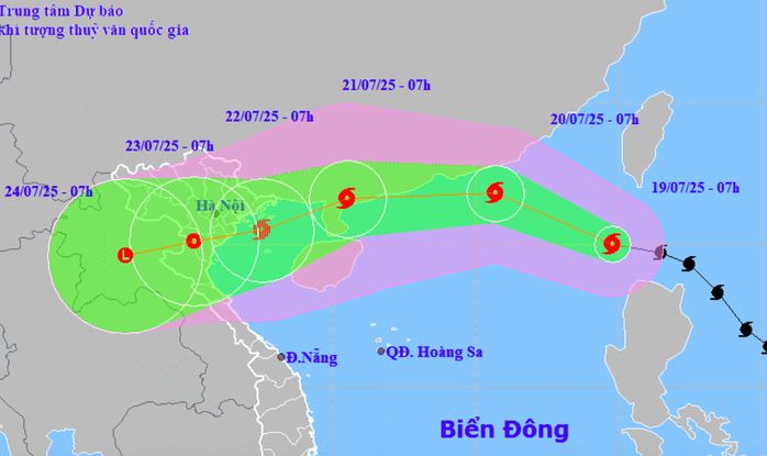 Wipha giật cấp 12 vào Biển Đông trở thành cơn bão số 3 năm 2025