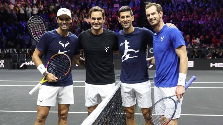 Trong số 4 tay vợt huyền thoại, Kyrgios không ghét Federer (thứ 2 từ trái sang) và Murray (ngoài cùng bên phải)